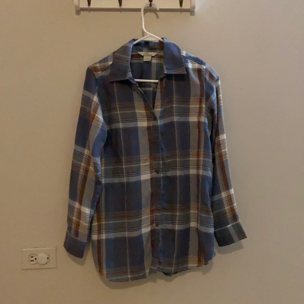 Comfy, over-sized like-new flannel shirt